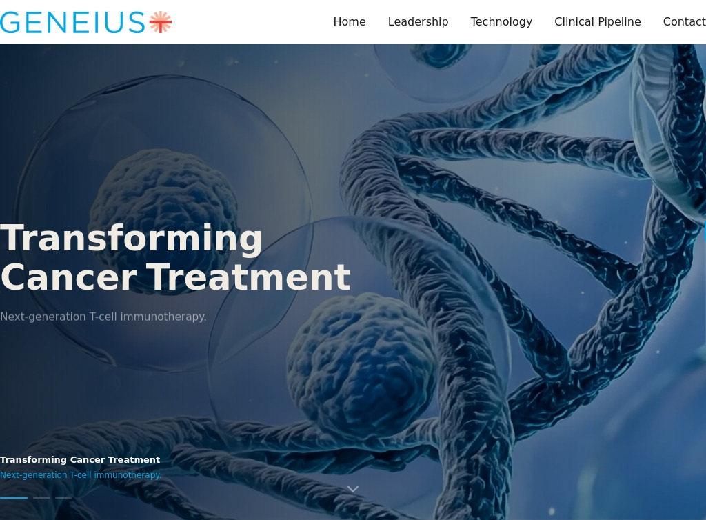 Geneius Biotech — professional website built by Website Sherpa