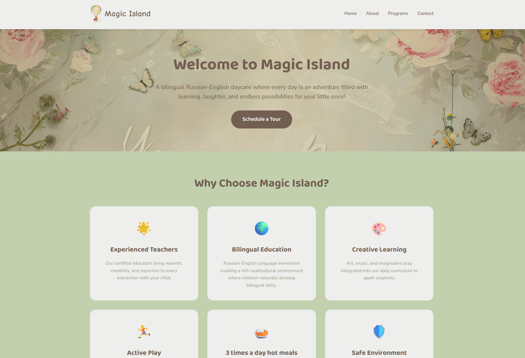 Magic Island Daycare — professional website built by Website Sherpa